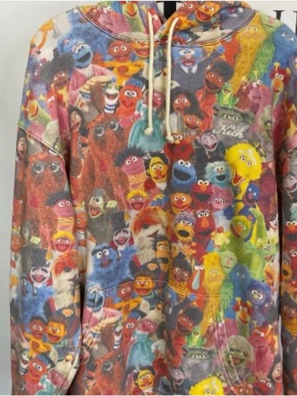 Kith Multicolor Kids Puffer Hoodie with Character Collage